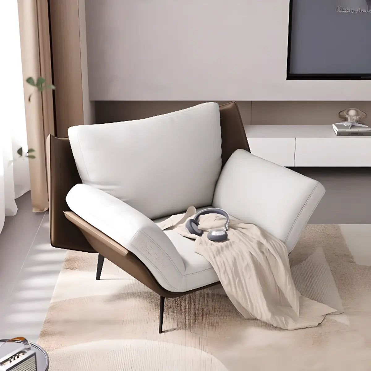 Removable Cushions Cotton Linen Cushion Back Arm Chair Image - 7