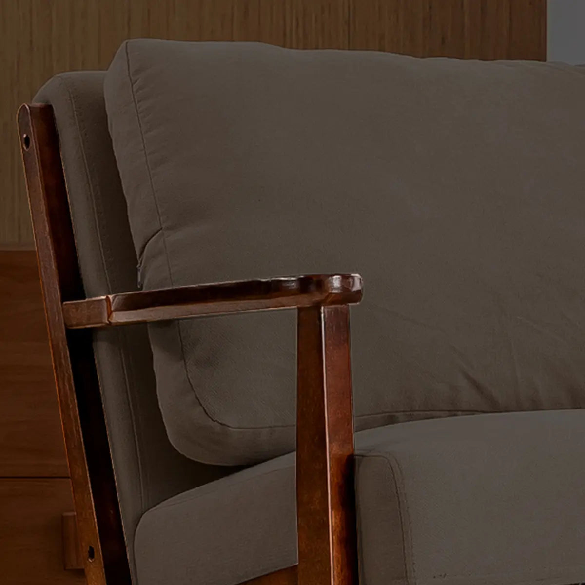 Removable Cushions Khaki Pillow Back Accent Chair Image - 11