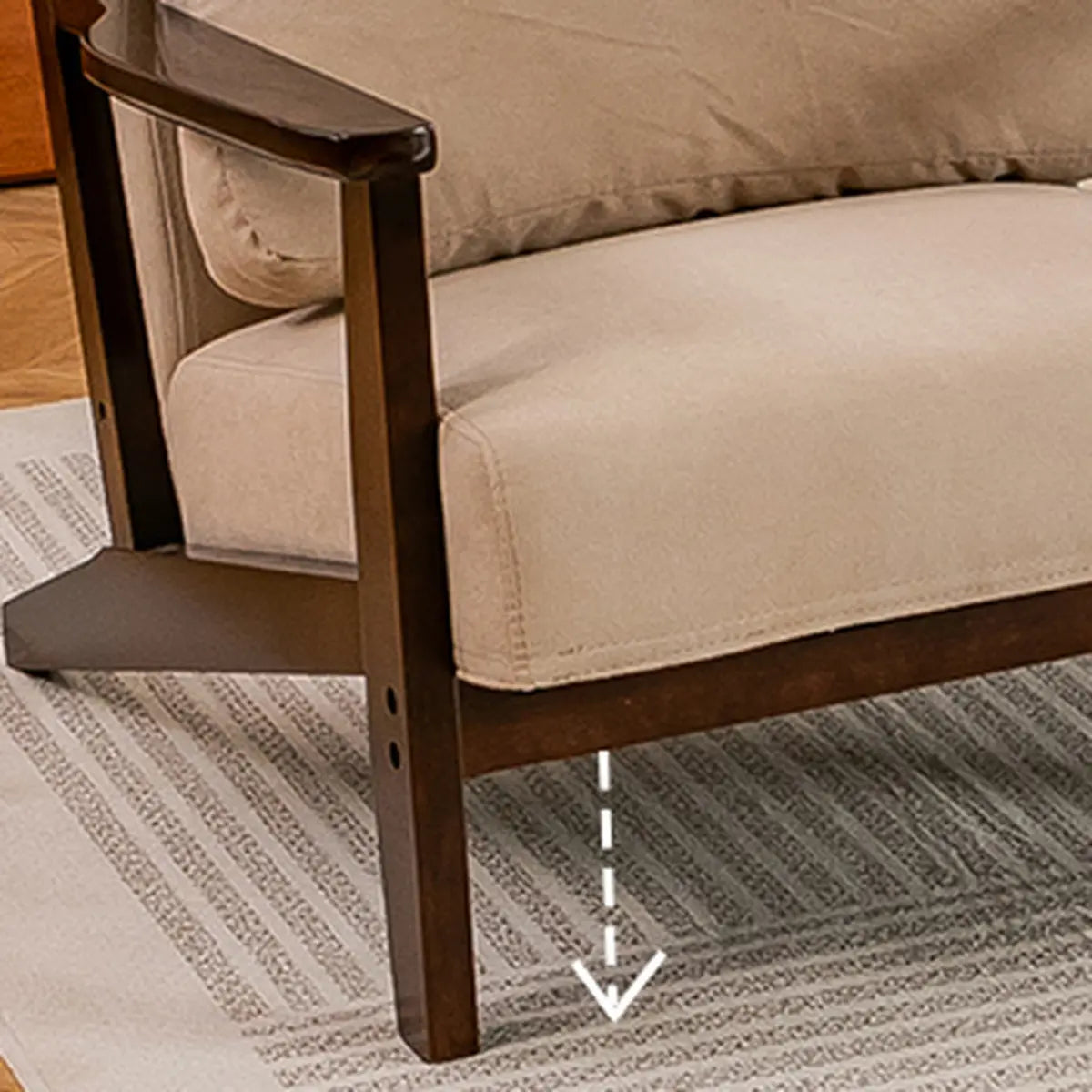 Removable Cushions Khaki Pillow Back Accent Chair Image - 15