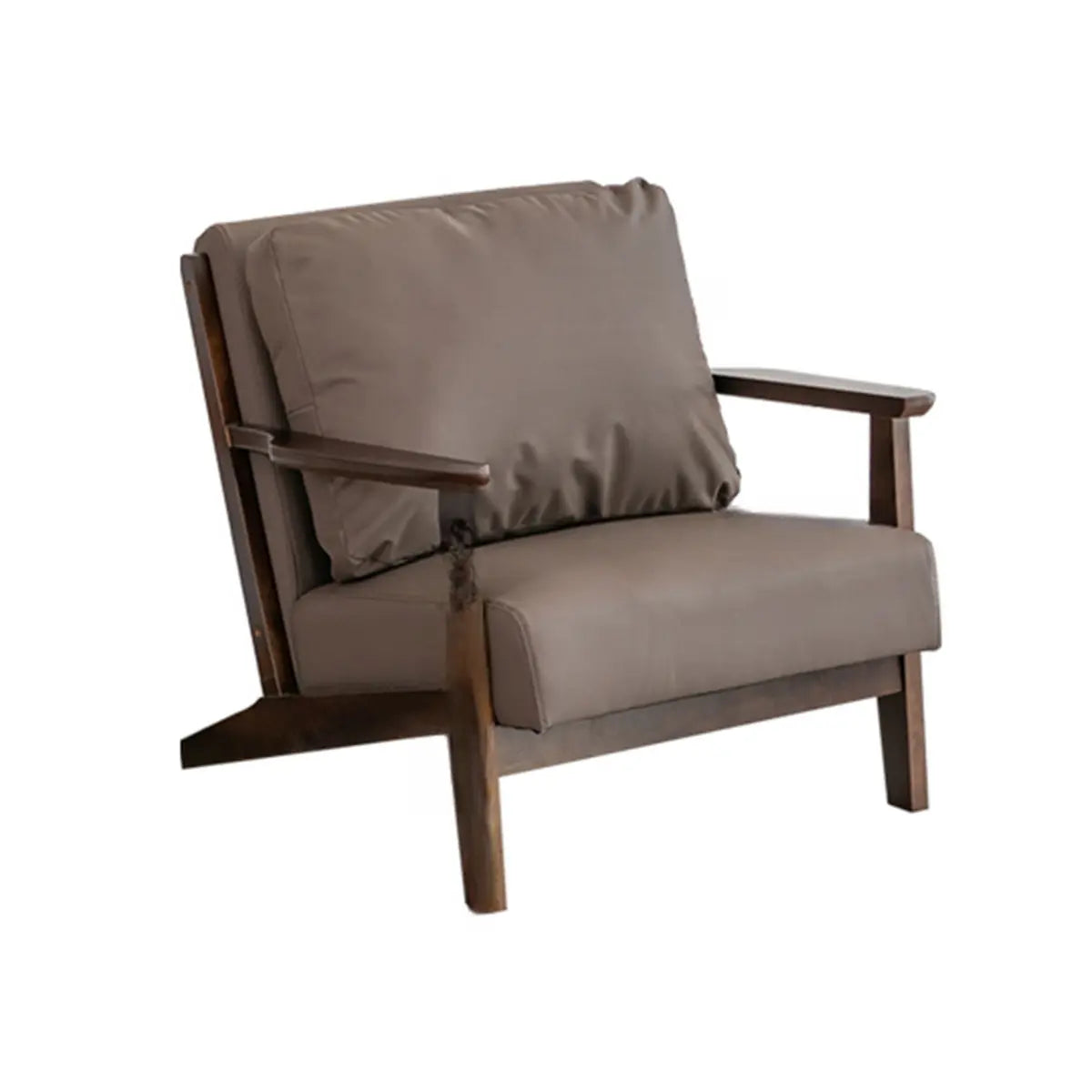 Removable Cushions Khaki Pillow Back Accent Chair Image - 8