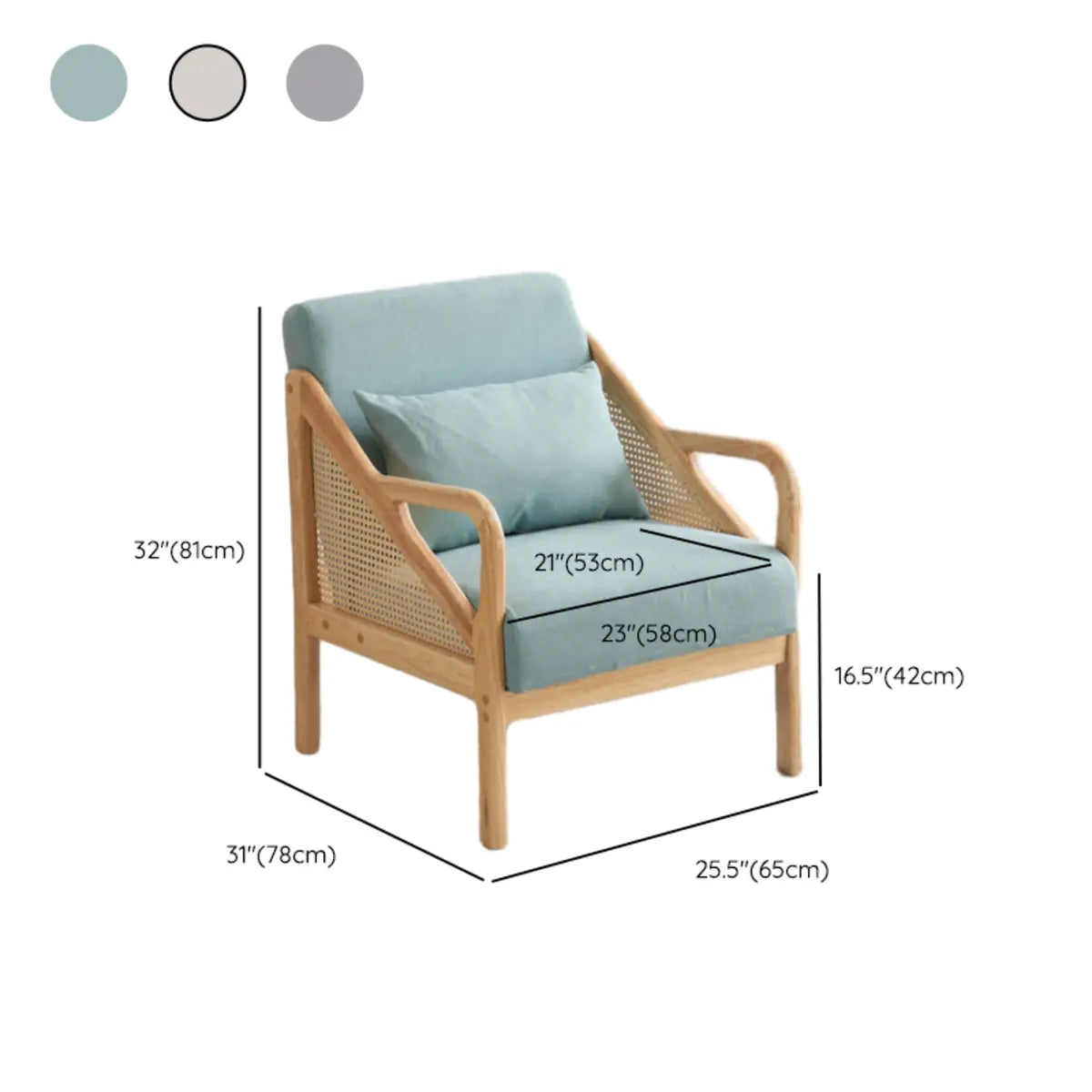 Removable Cushions Leather Split Back Accent Chair