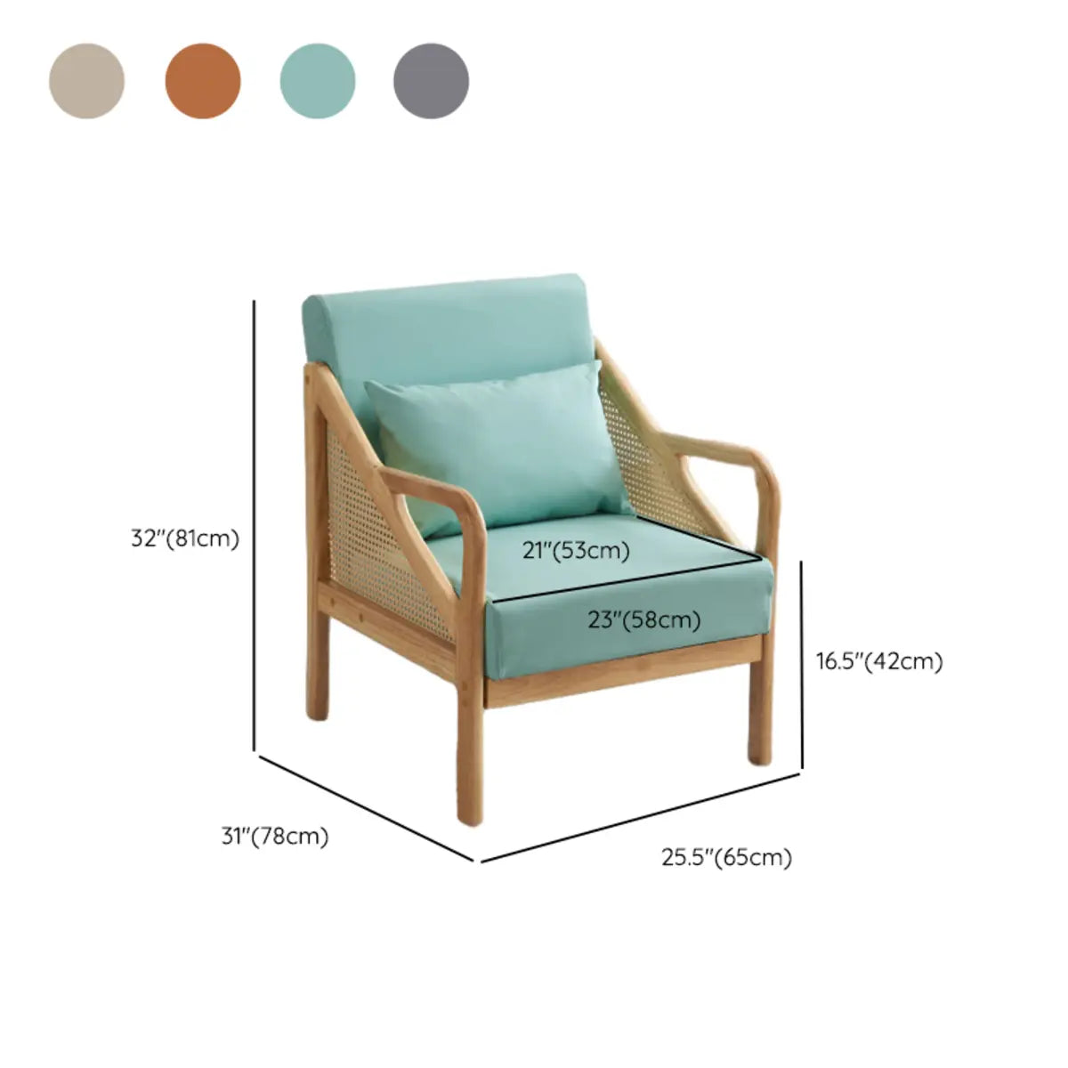 Removable Cushions Leather Split Back Accent Chair Image - 16