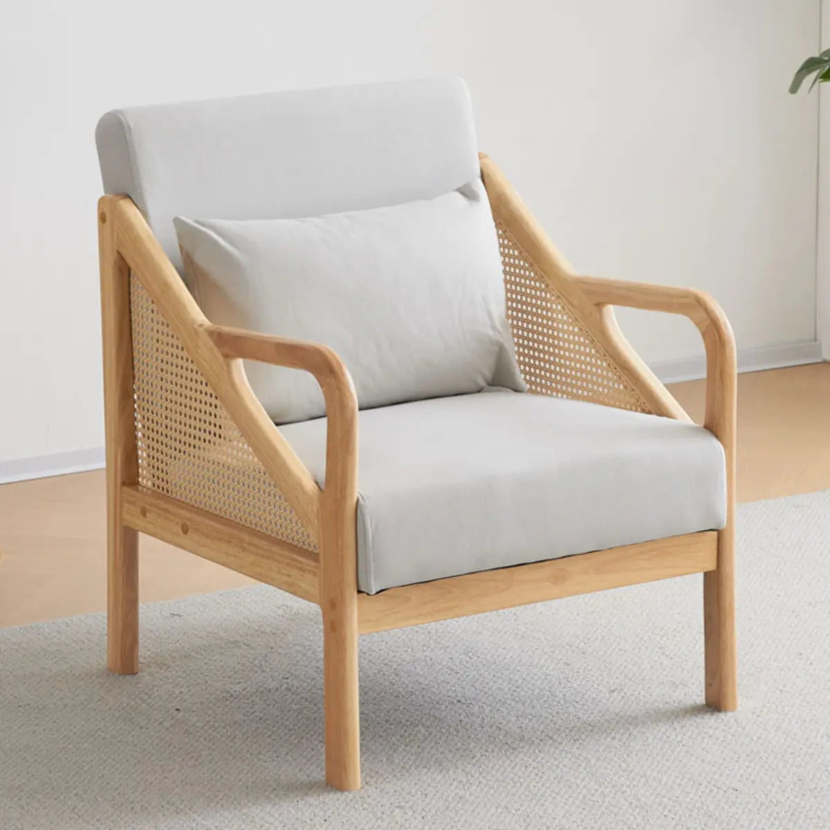 Removable Cushions Leather Split Back Accent Chair Image - 8