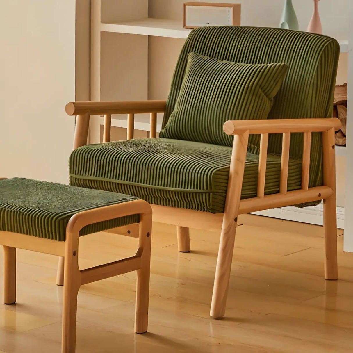 Removable Cushions Off-White Loose Back Arm Chair Image - 14