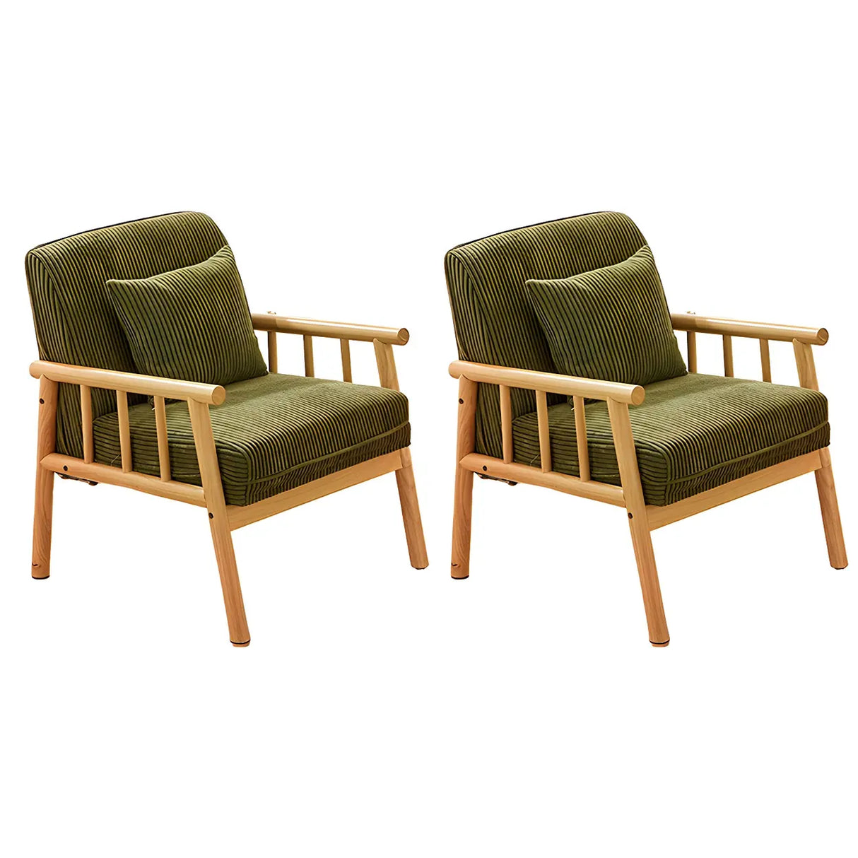 Removable Cushions Off-White Loose Back Arm Chair Image - 3