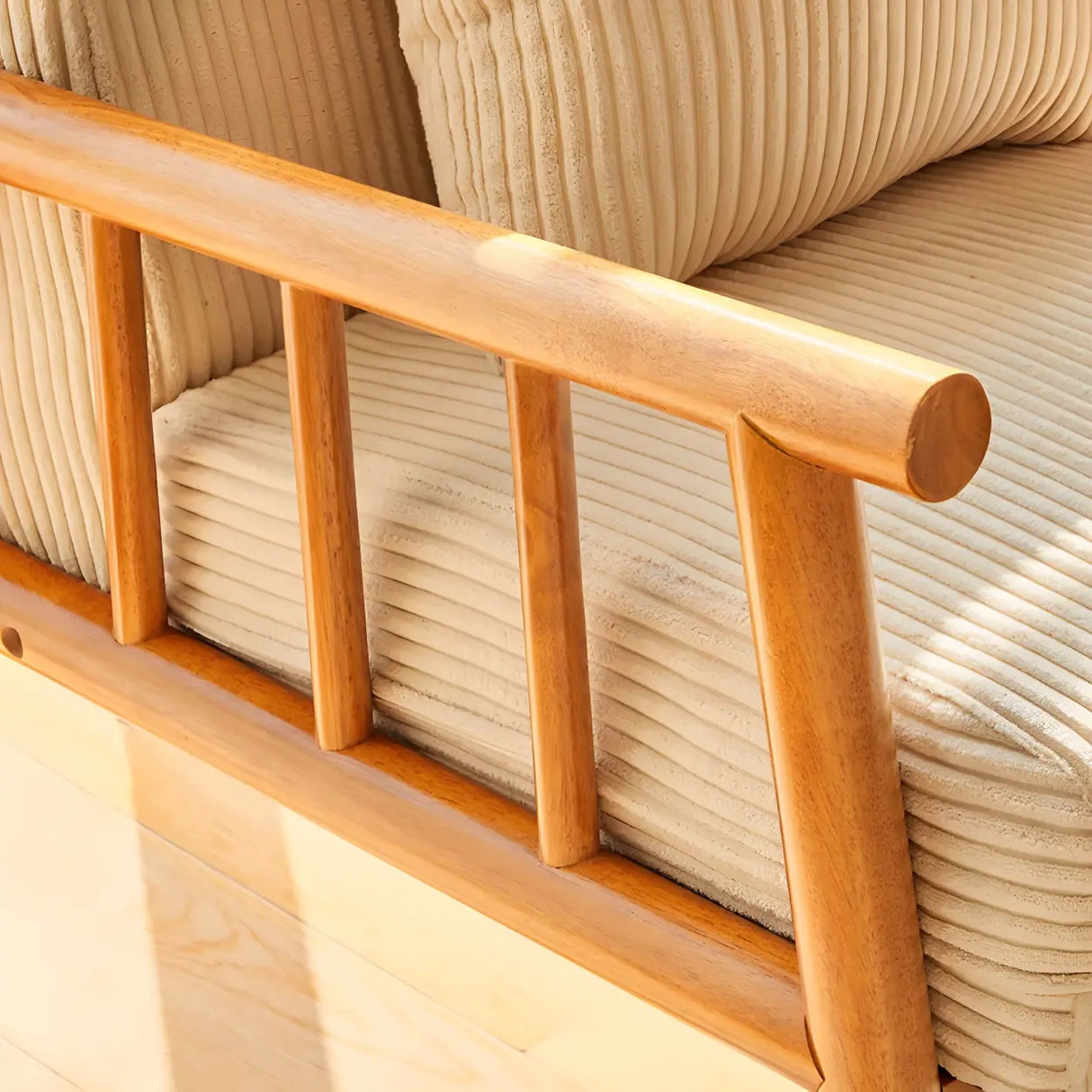 Removable Cushions Off-White Loose Back Arm Chair Image - 6