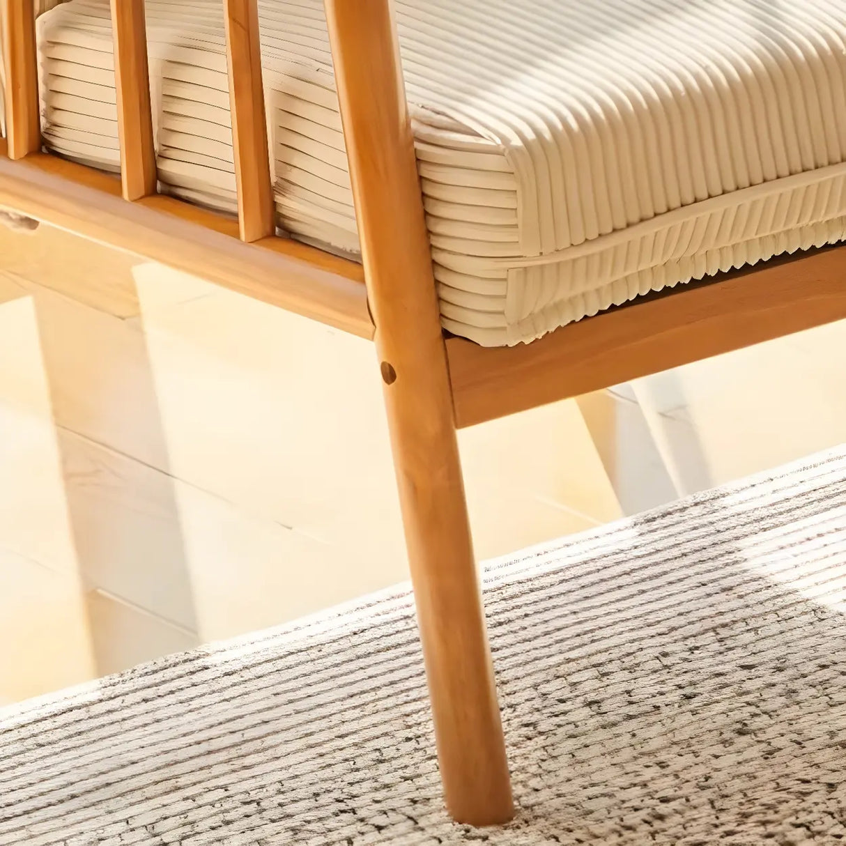 Removable Cushions Off-White Loose Back Arm Chair Image - 8