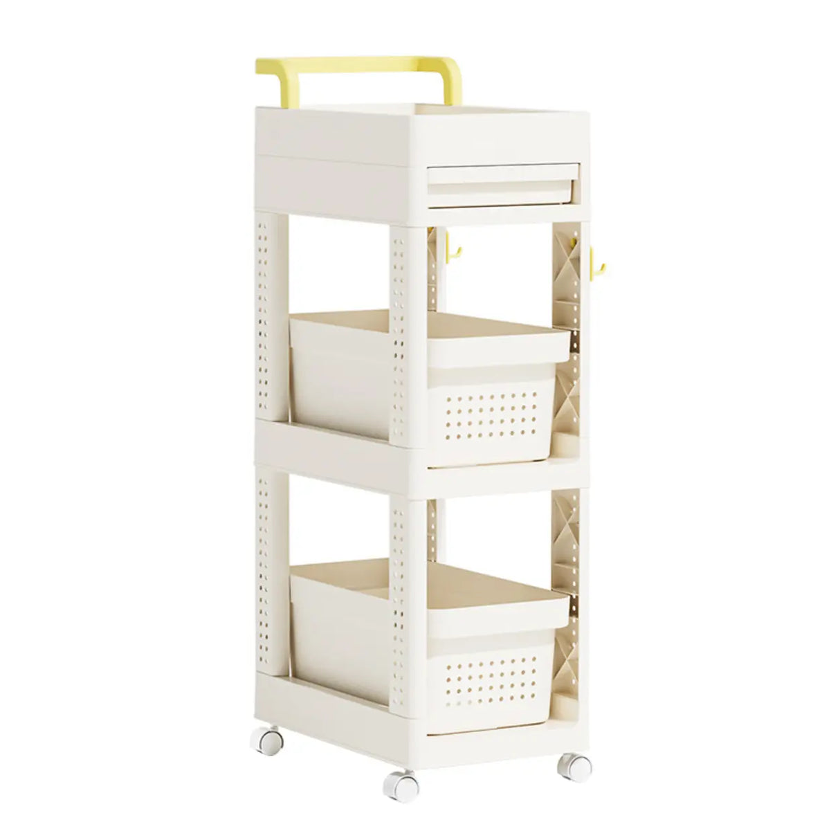 Removable Freestanding White Utility Cart with Handle Image - 6