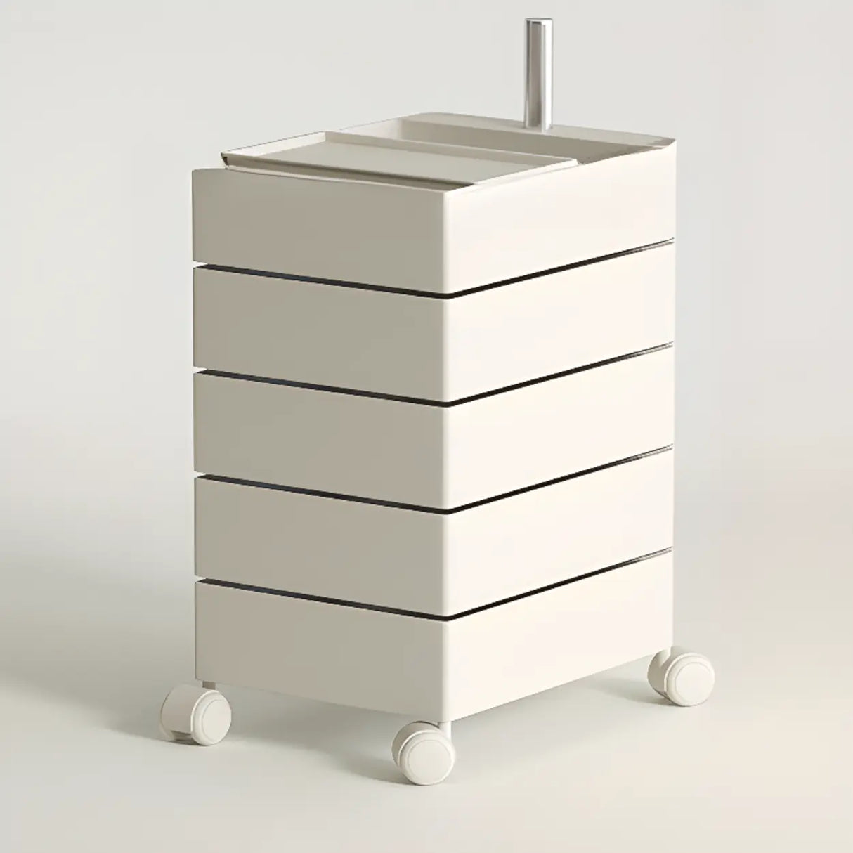 Removable Plastic Vertical Filing Cabinet with Drawers Image - 2