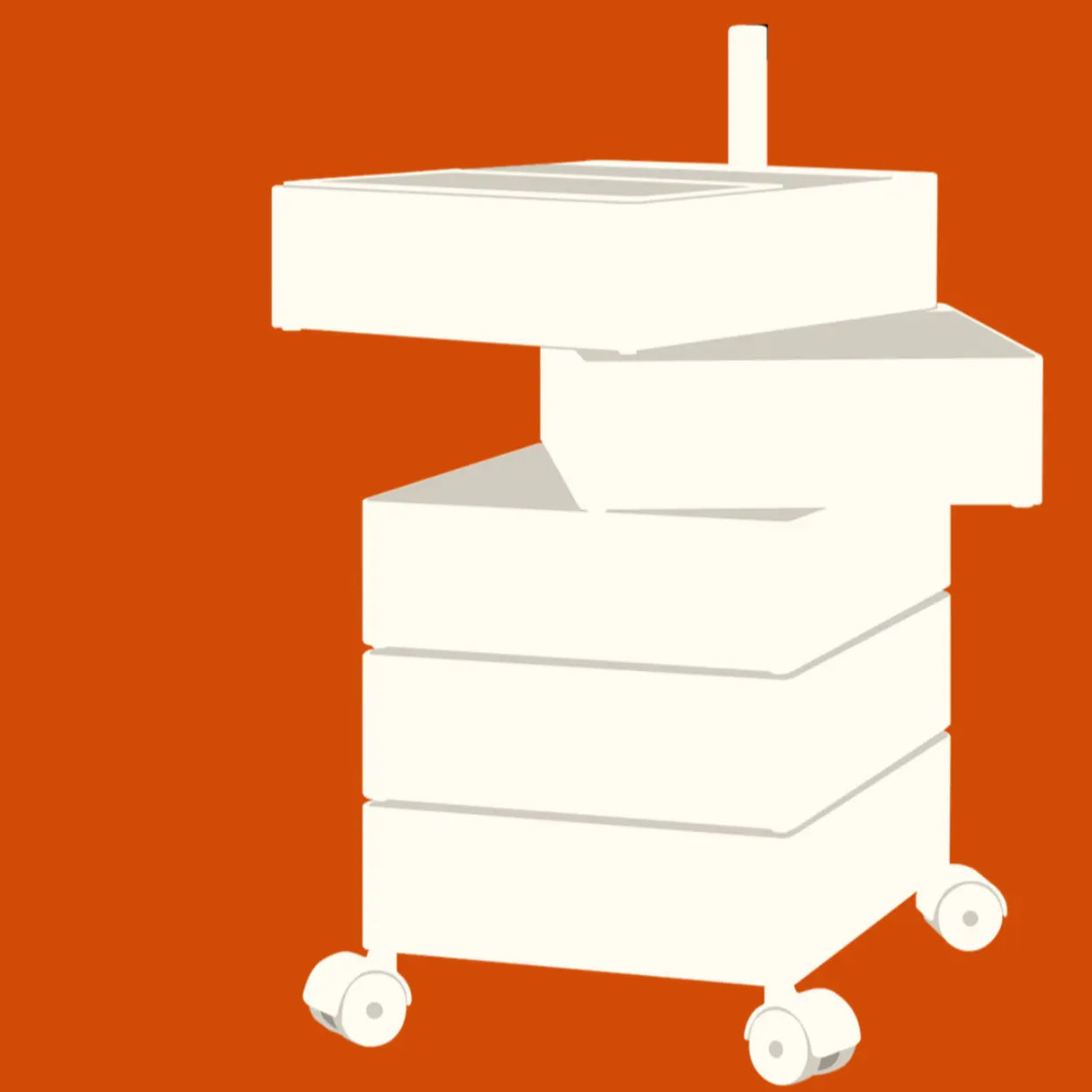 Removable Plastic Vertical Filing Cabinet with Drawers Image - 21