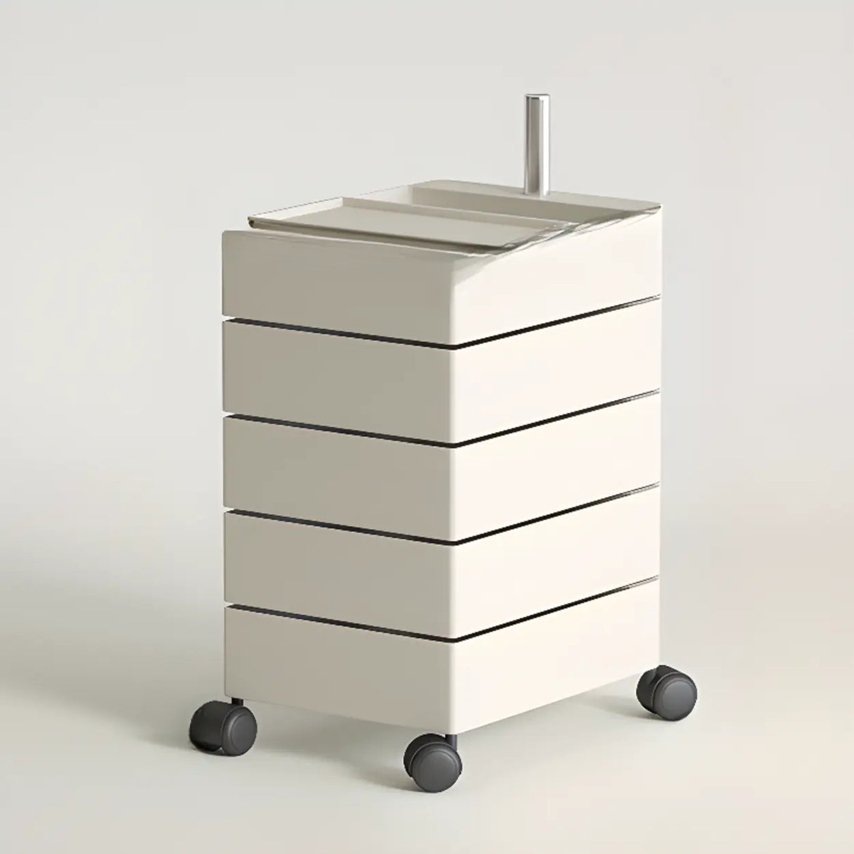 Removable Plastic Vertical Filing Cabinet with Drawers Image - 22