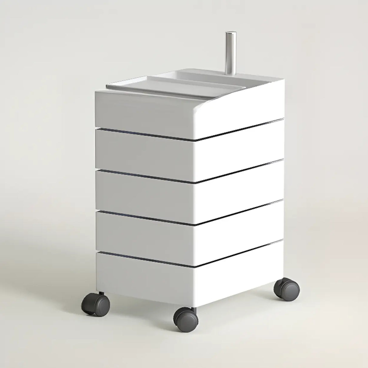Removable Plastic Vertical Filing Cabinet with Drawers Image - 23