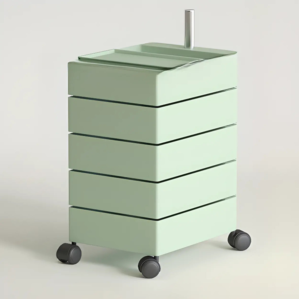 Removable Plastic Vertical Filing Cabinet with Drawers Image - 26