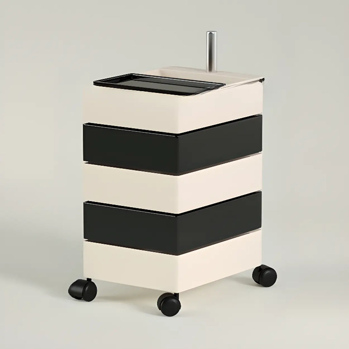 Removable Plastic Vertical Filing Cabinet with Drawers Image - 32