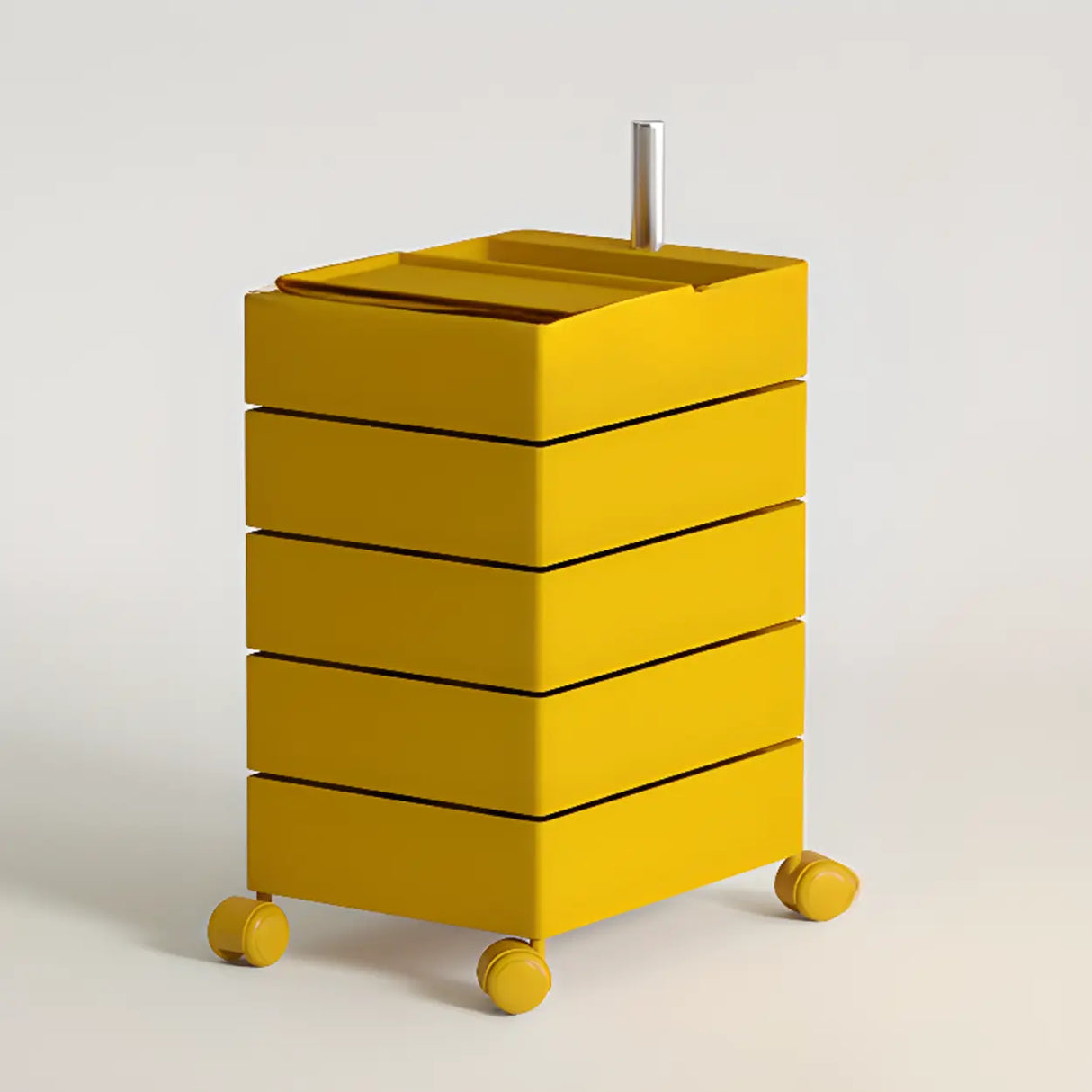 Removable Plastic Vertical Filing Cabinet with Drawers Image - 7