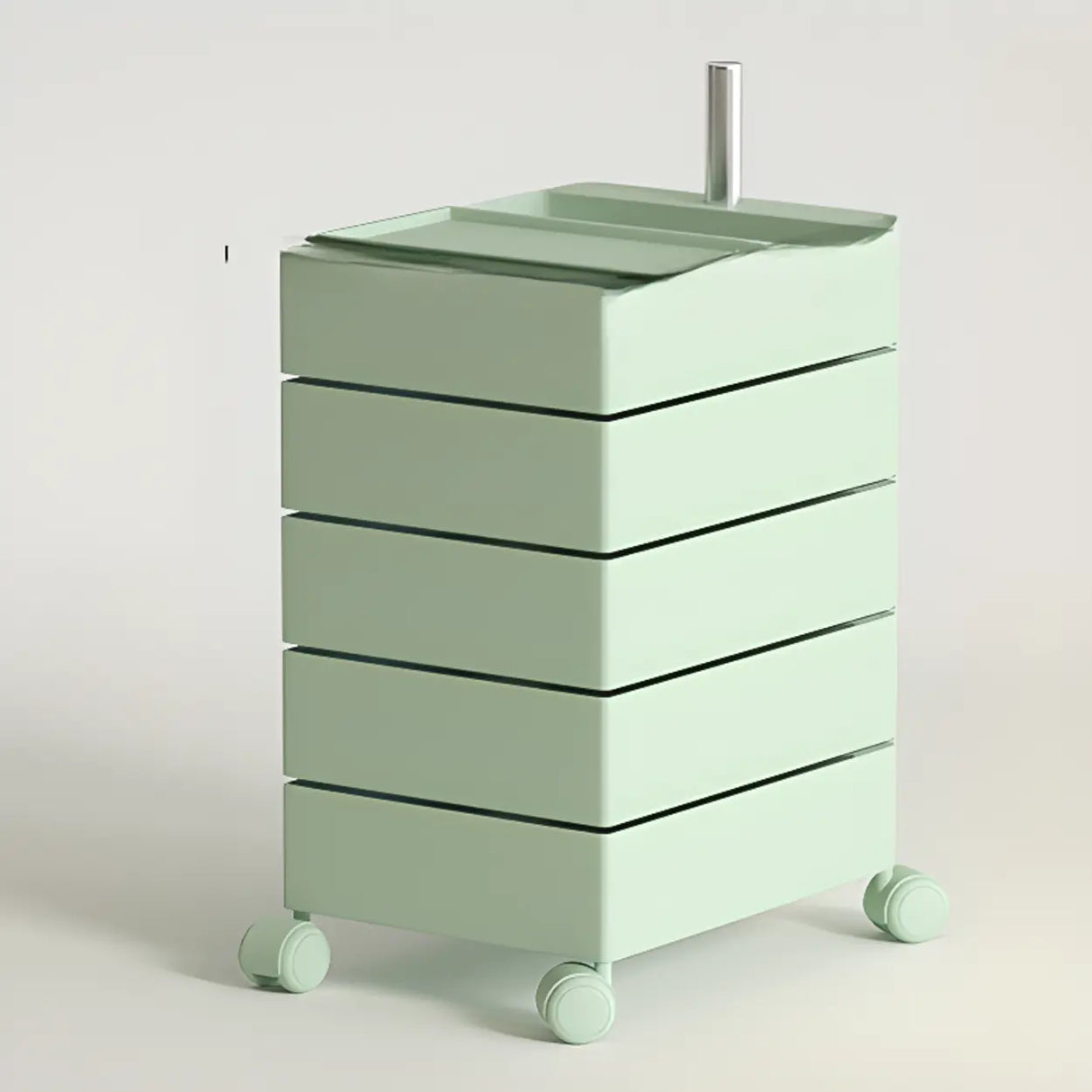 Removable Plastic Vertical Filing Cabinet with Drawers Image - 9