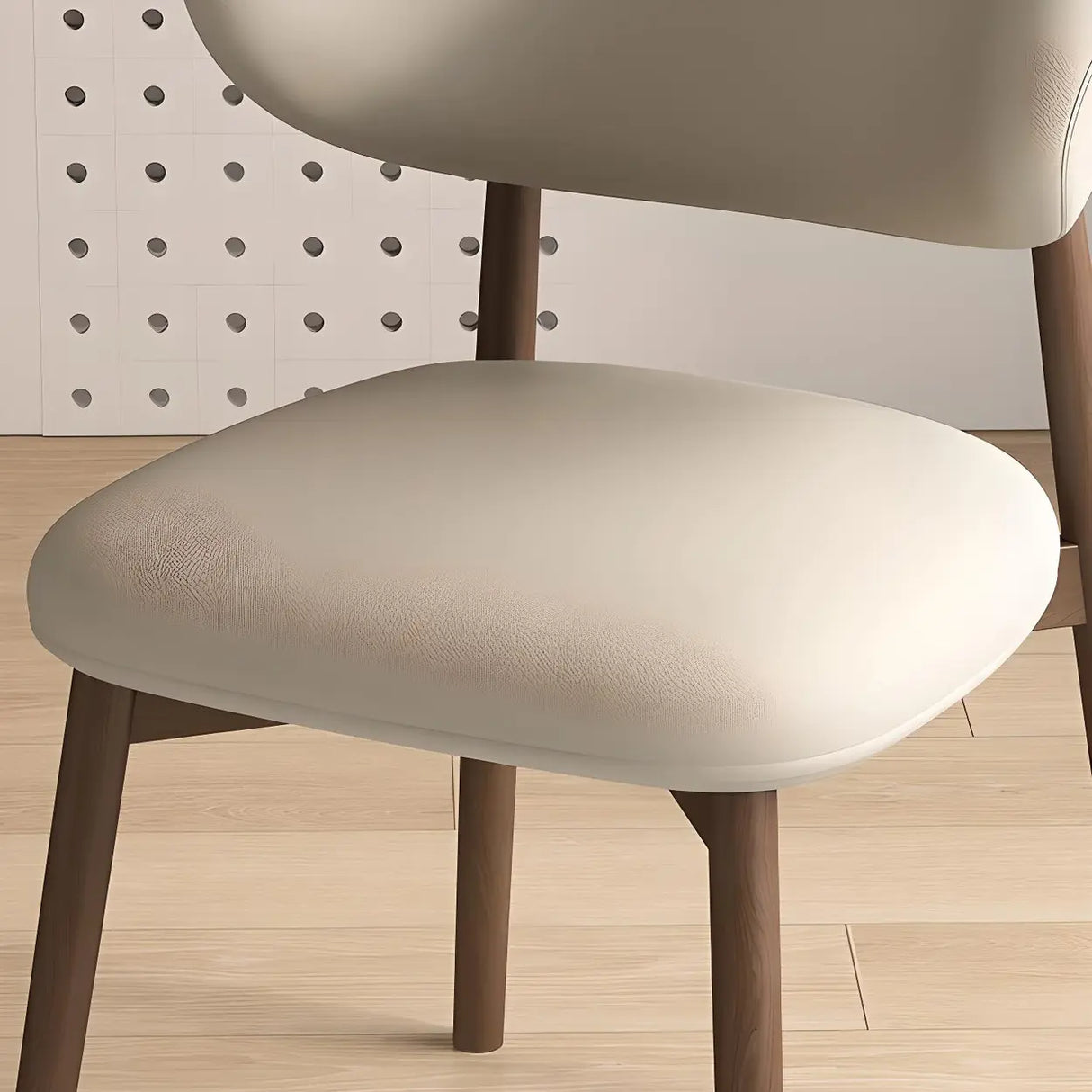 Restaurant Stable Curved Back Faux Leather Dining Chair Image - 5