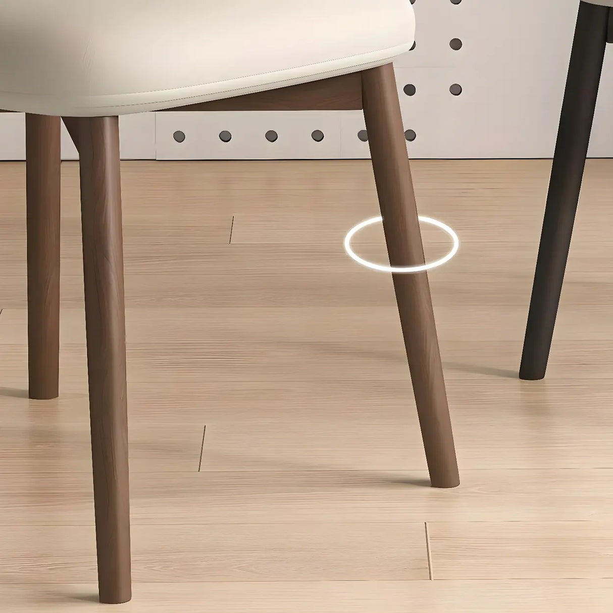 Restaurant Stable Curved Back Faux Leather Dining Chair Image - 11