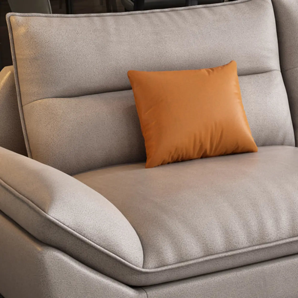 Reversible Beige Scratch Resistant Tech Cloth Sectional Image - 9