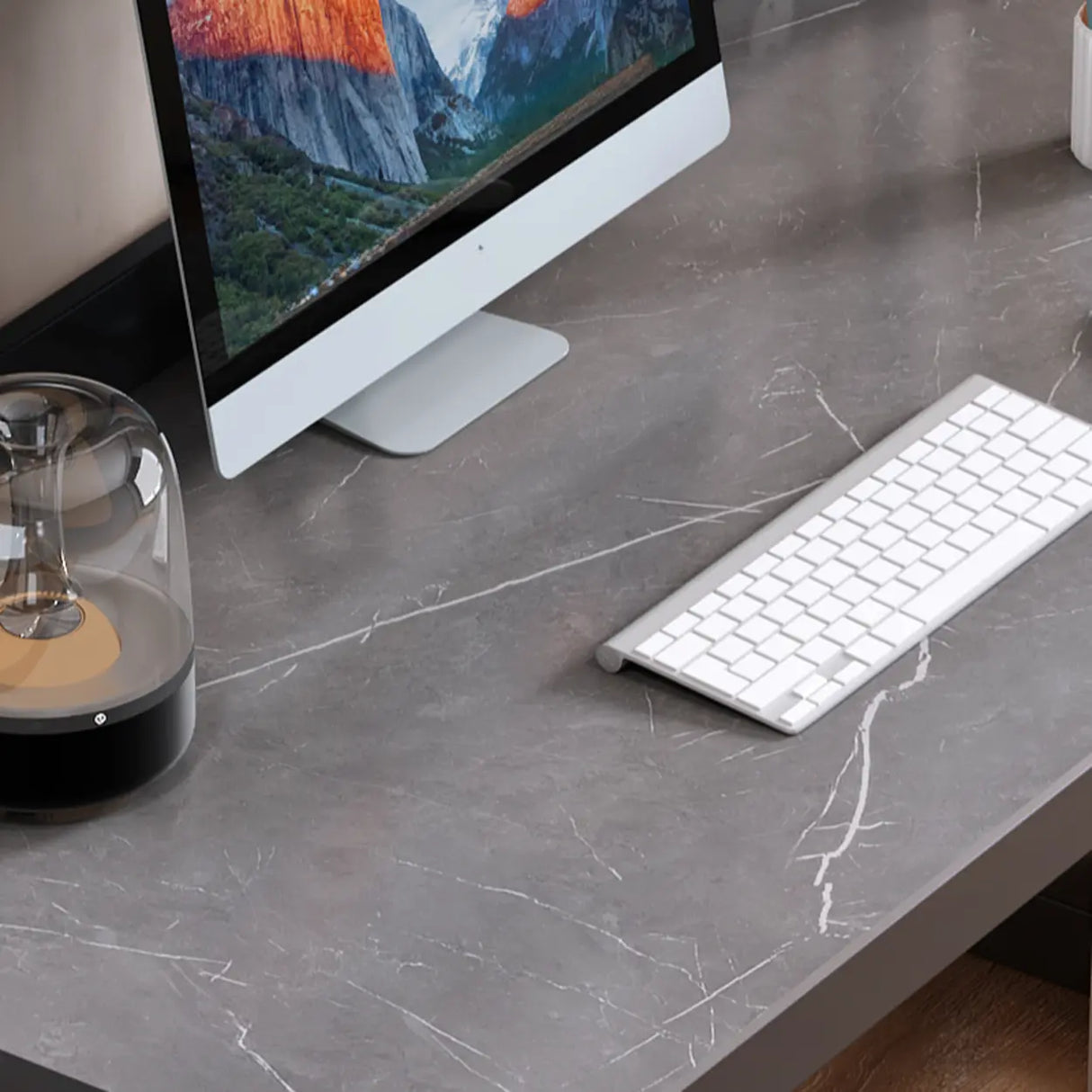 Rock Beam Kids Computer Desk with Hutch and Shelves Image - 8