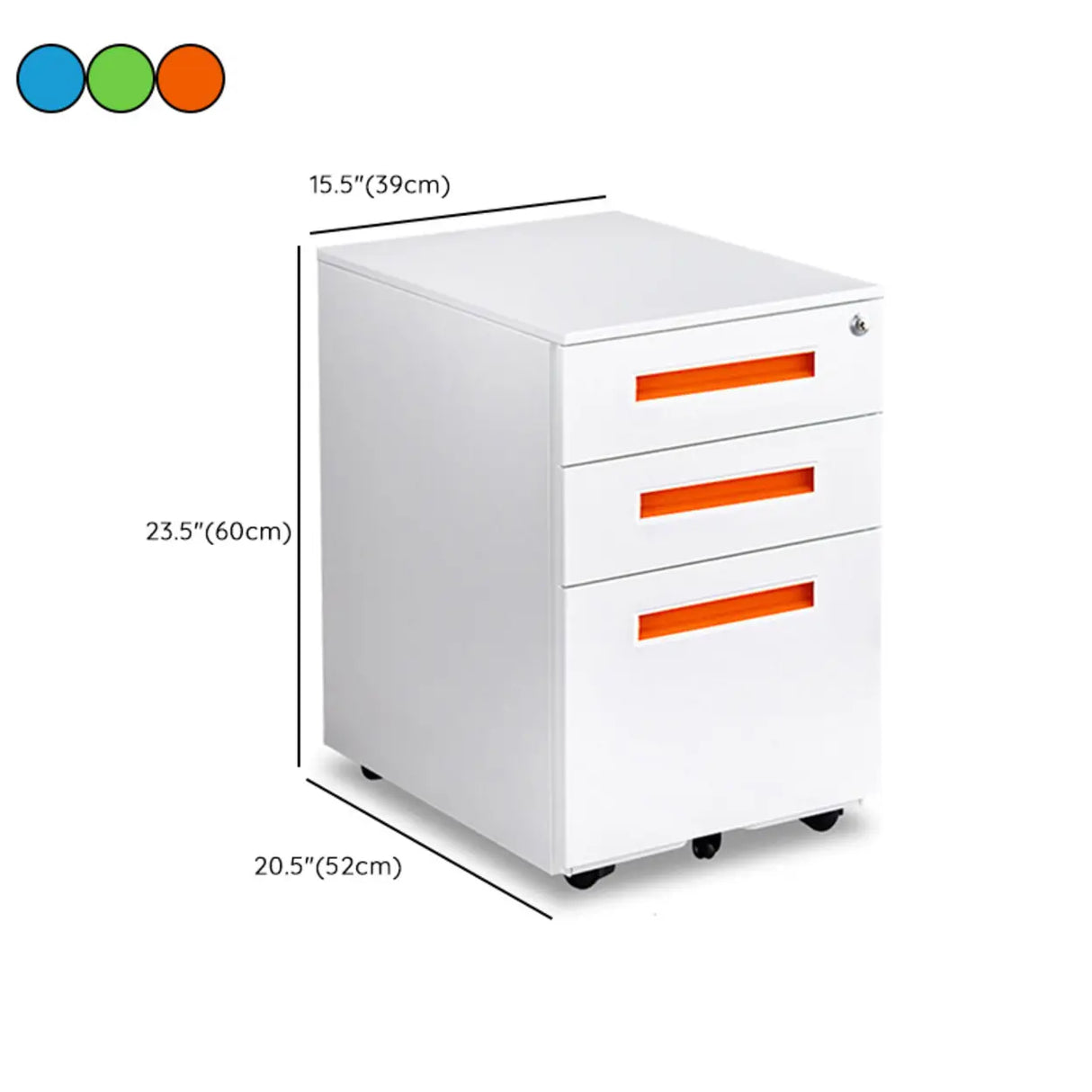Rolling Lockable Storage Metal Vertical Filing Cabinet Image - 24