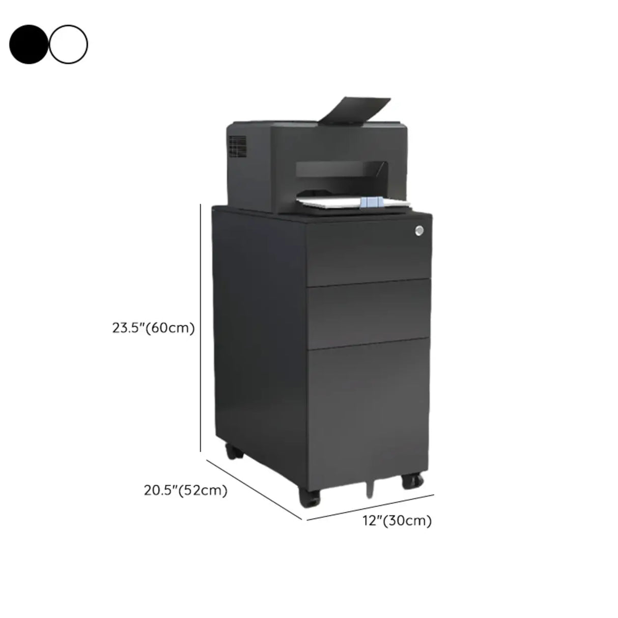 Rolling Lockable Storage Metal Vertical Filing Cabinet Image - 25