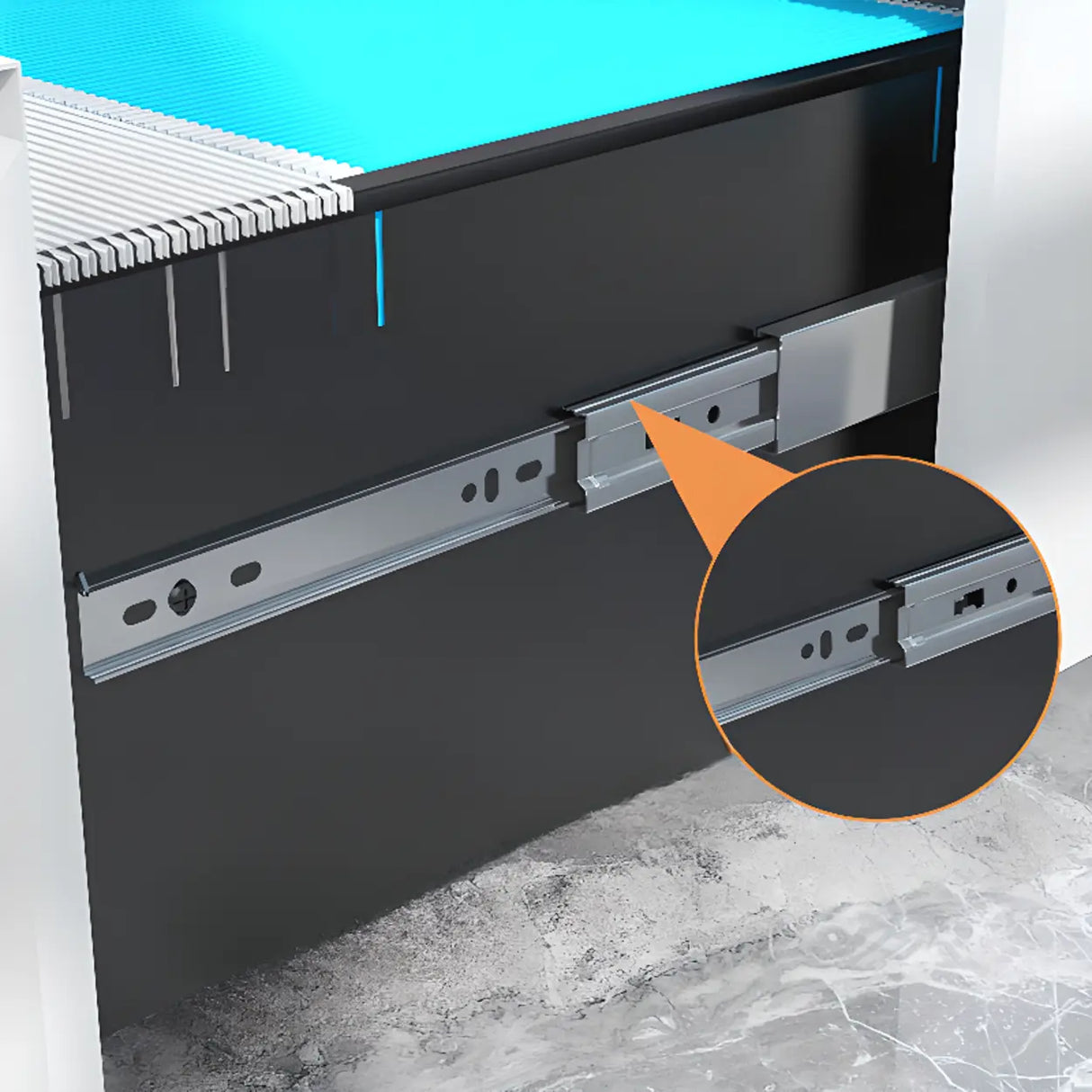 Rolling Lockable Storage Metal Vertical Filing Cabinet Image - 8