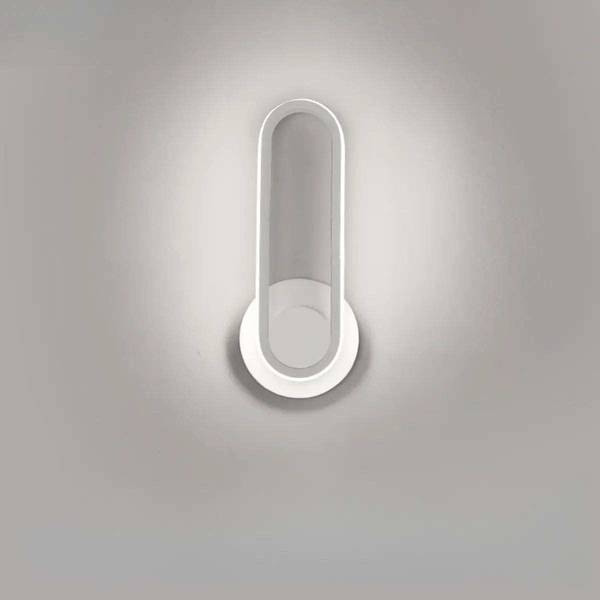 Rotatable Black Oval Bedside LED Wall Sconce Light Image - 11