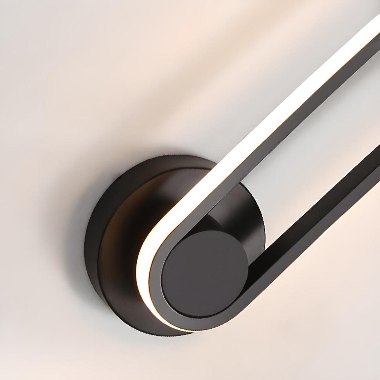 Rotatable Black Oval Bedside LED Wall Sconce Light Image - 13