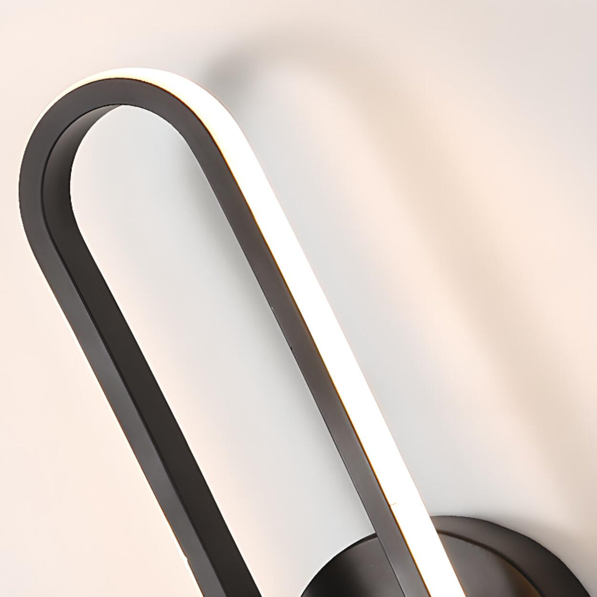 Rotatable Black Oval Bedside LED Wall Sconce Light Image - 14