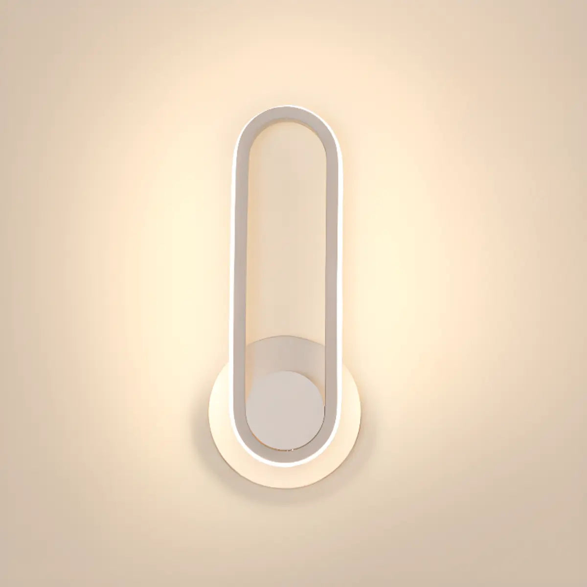 Rotatable Black Oval Bedside LED Wall Sconce Light Image - 8