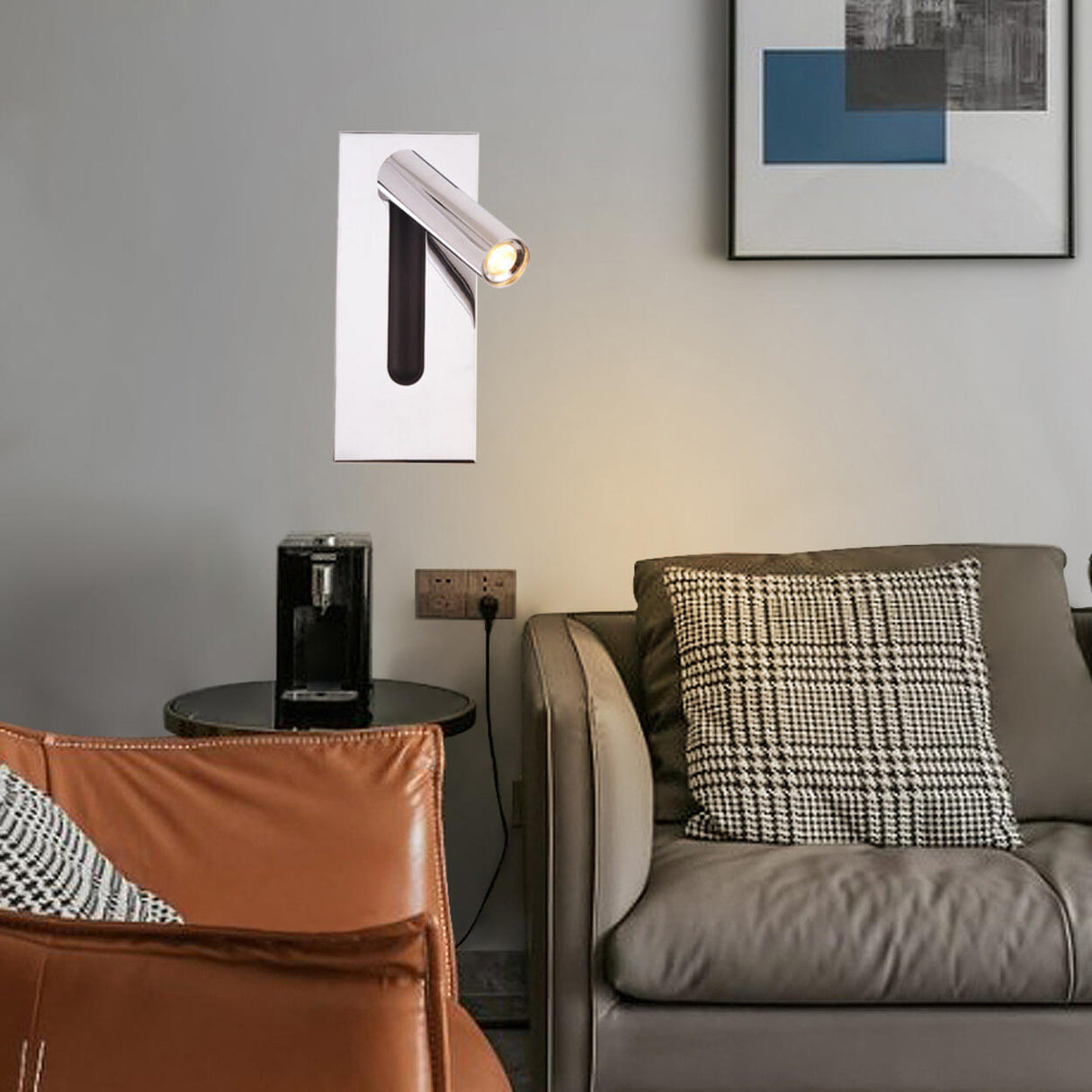 Rotatable Cylinder Bedside Reading Wall Light Sconce Image - 20