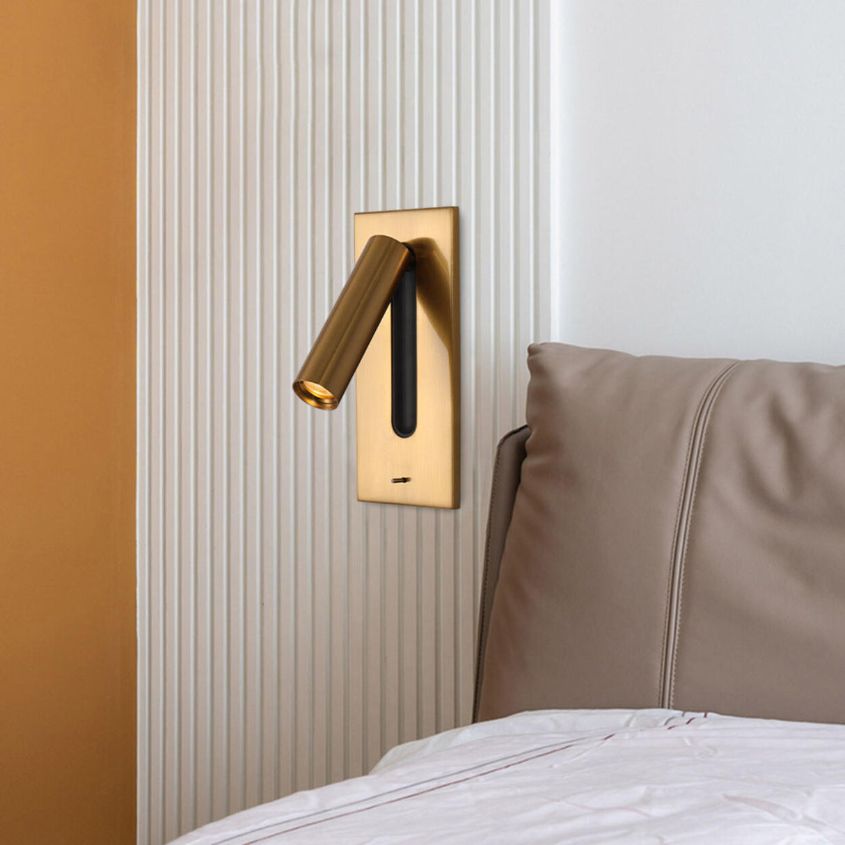 Rotatable Cylinder Bedside Reading Wall Light Sconce Image - 4