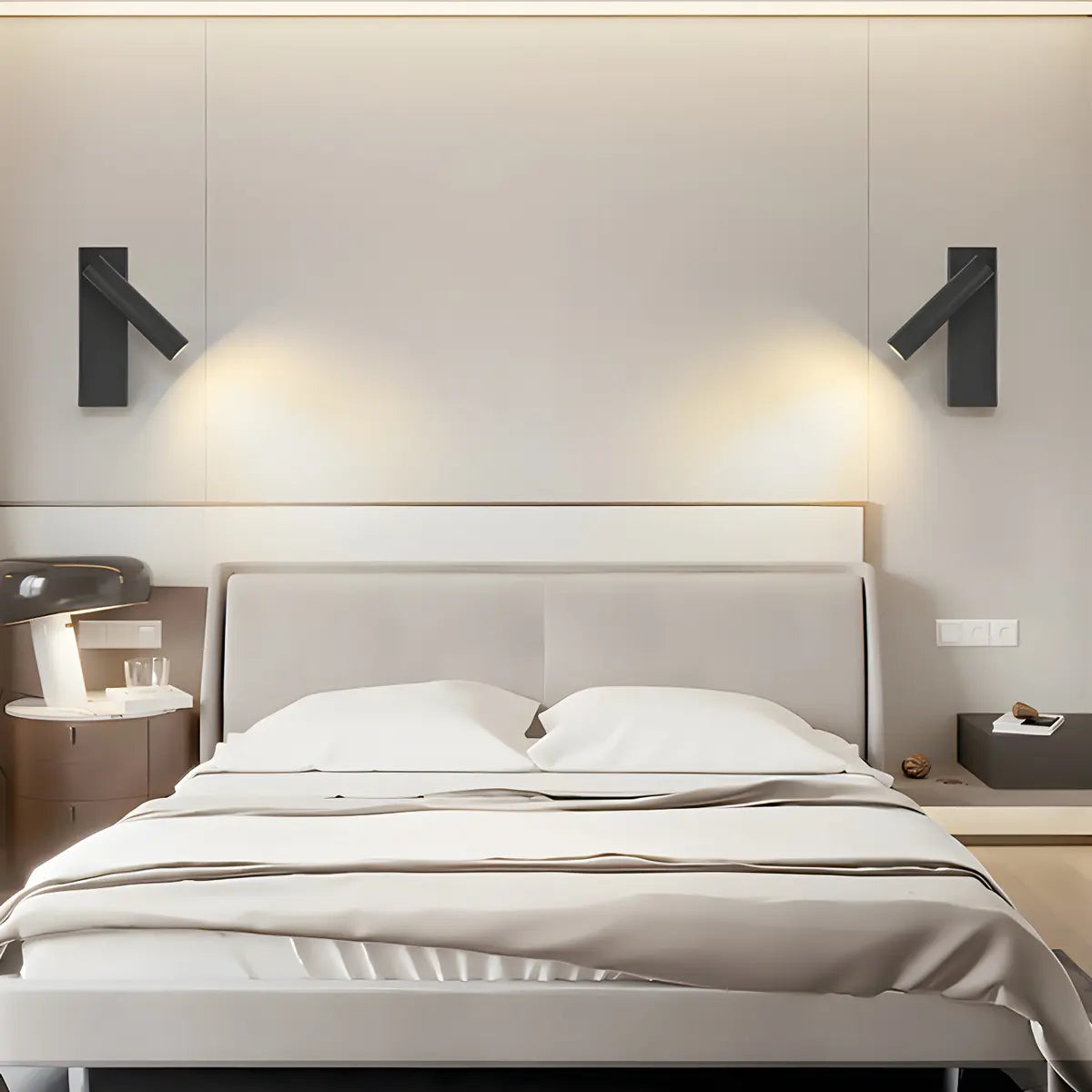 Rotatable Cylinder Iron Bedside Reading Warm Wall Sconce Image - 15