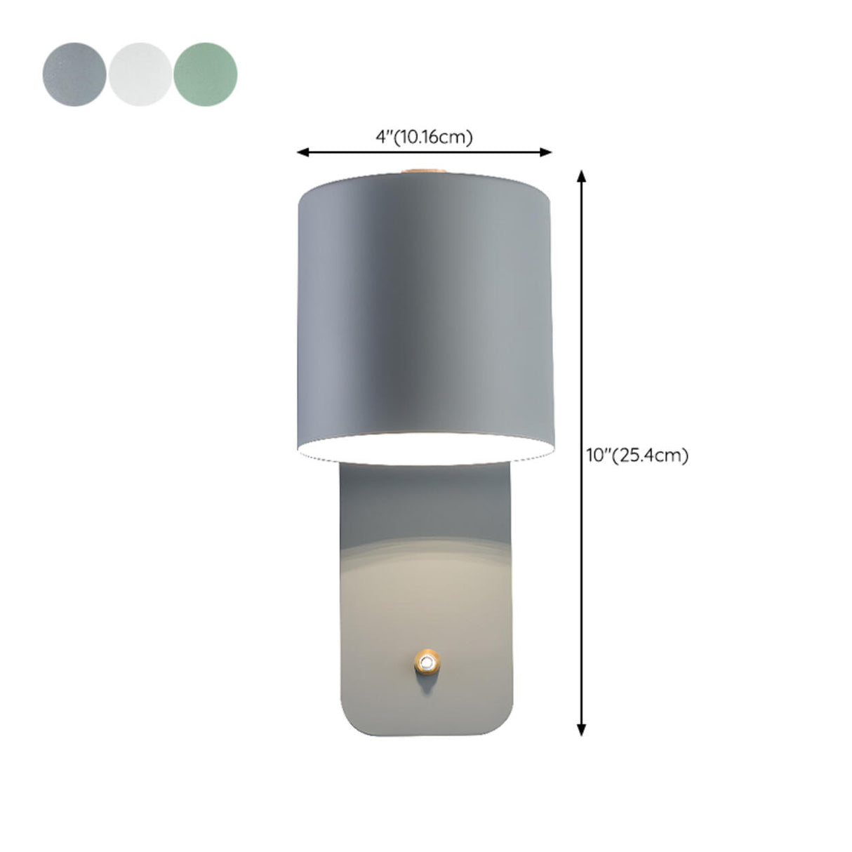 Rotatable Cylinder Metal LED Wall Sconce Lights