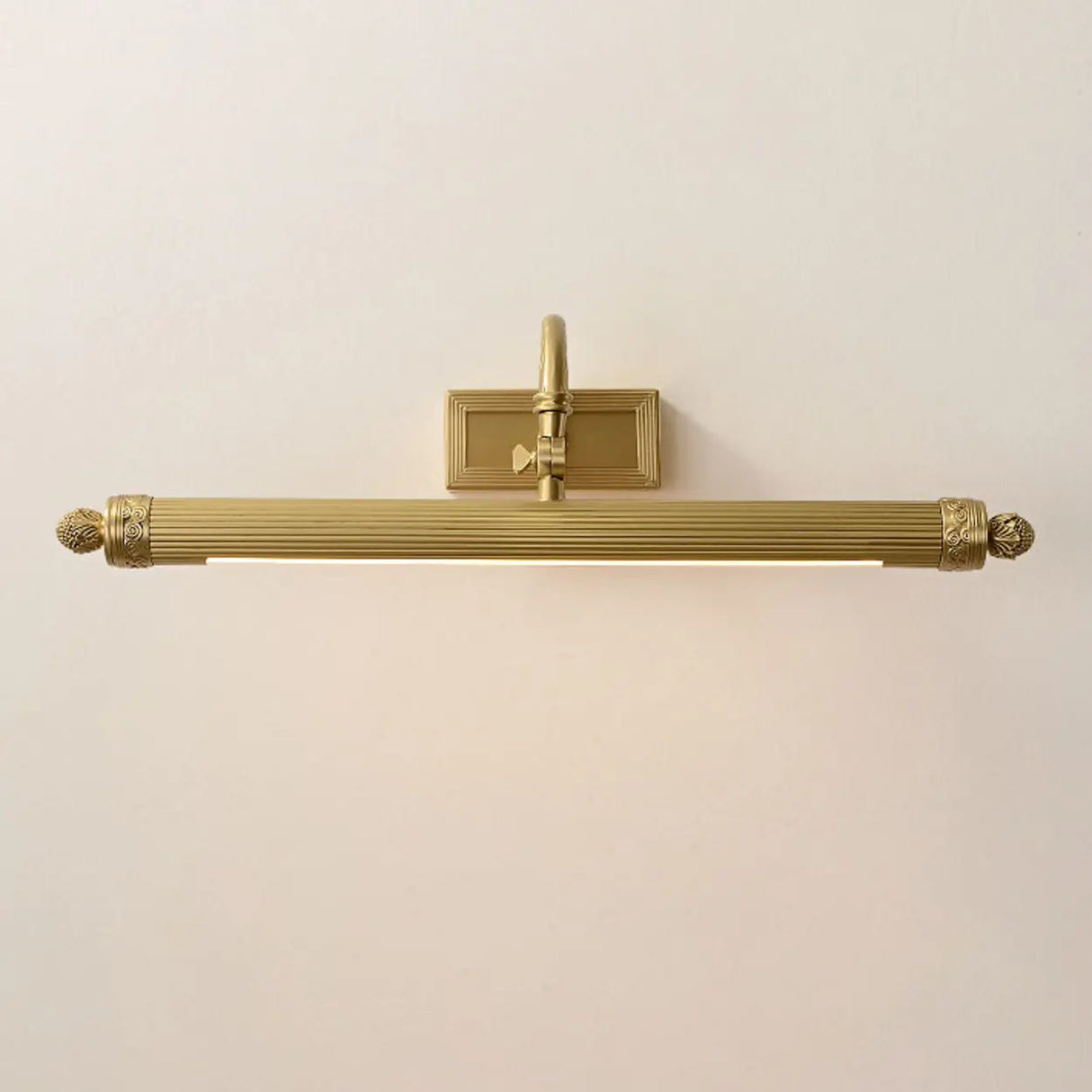 Rotating Vintage Gold Linear LED Metal Vanity Light Image - 8