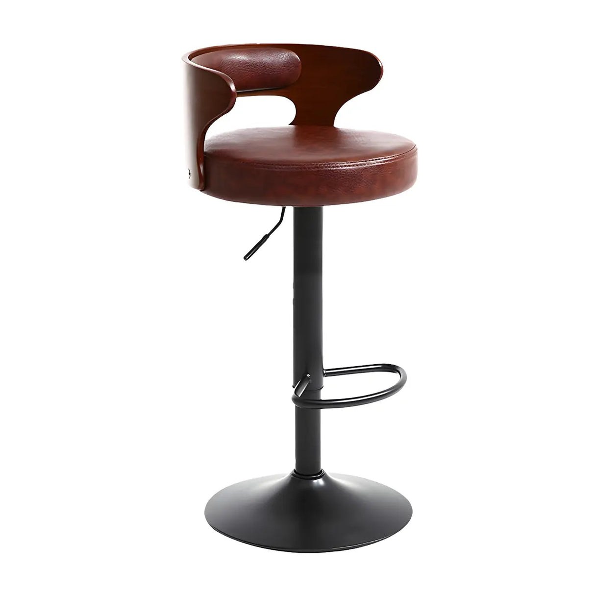 Round Adjustable Fabric Cotton Cushion Swivel Bar Stool Image - 20