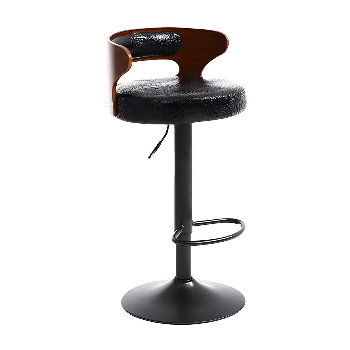 Round Adjustable Fabric Cotton Cushion Swivel Bar Stool Image - 25