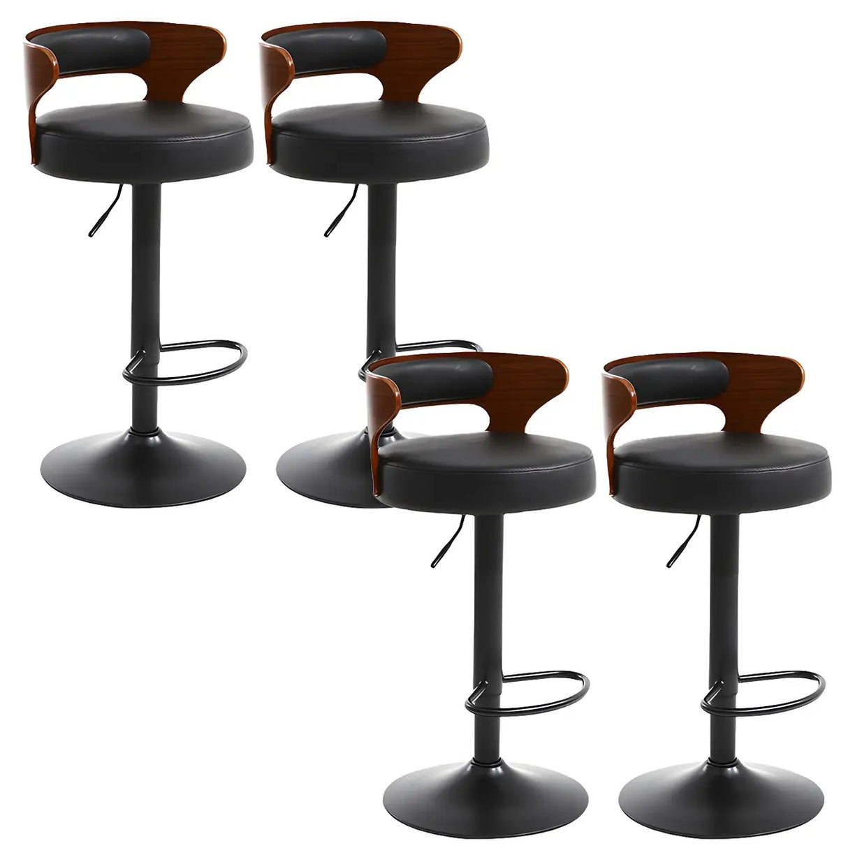 Round Adjustable Fabric Cotton Cushion Swivel Bar Stool Image - 42