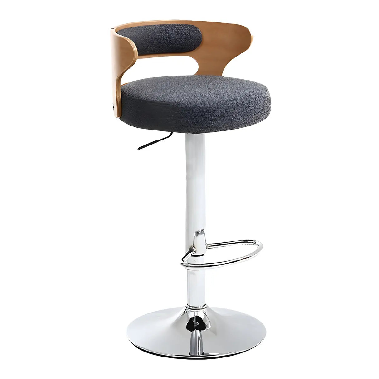 Round Adjustable Fabric Cotton Cushion Swivel Bar Stool Image - 45