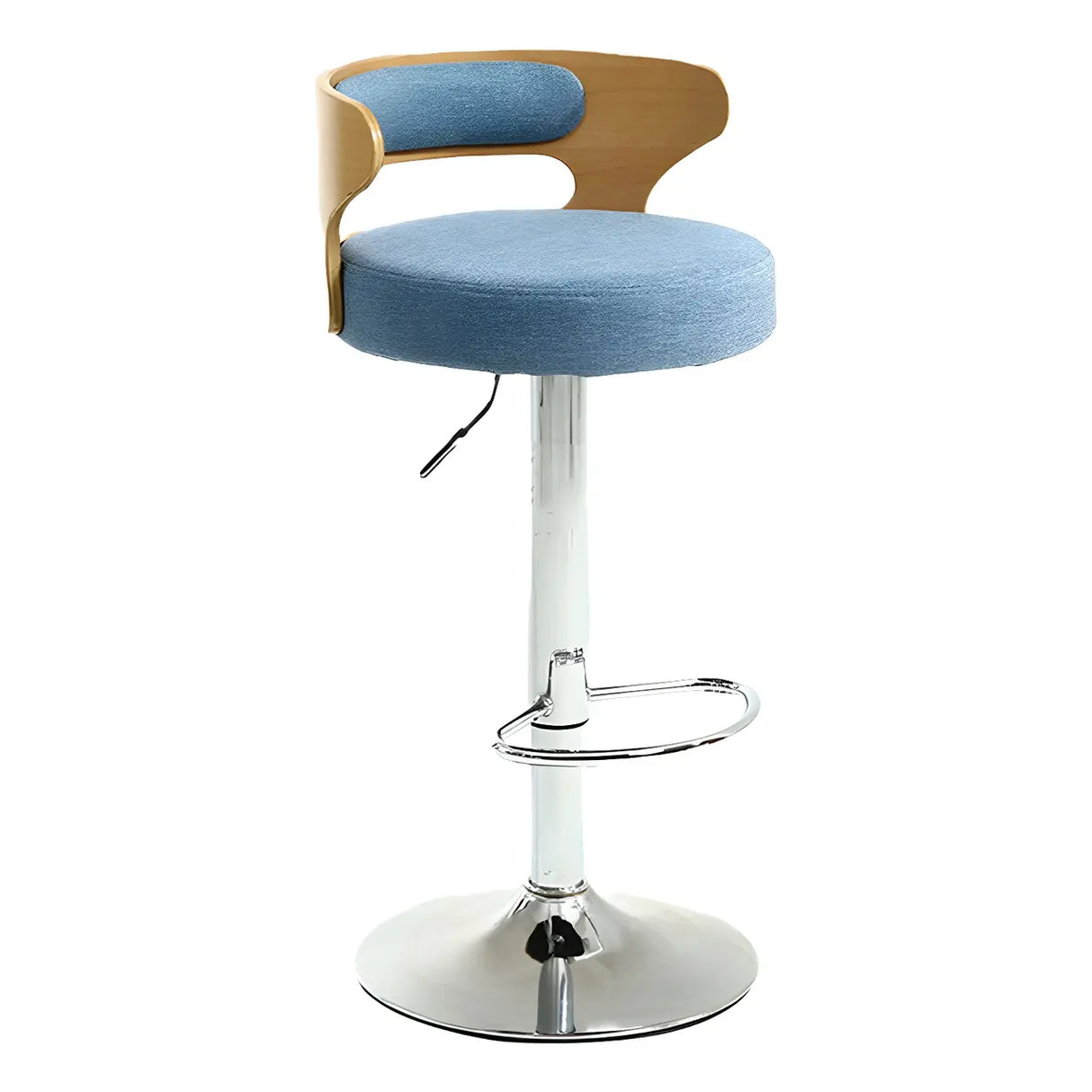 Round Adjustable Fabric Cotton Cushion Swivel Bar Stool Image - 50