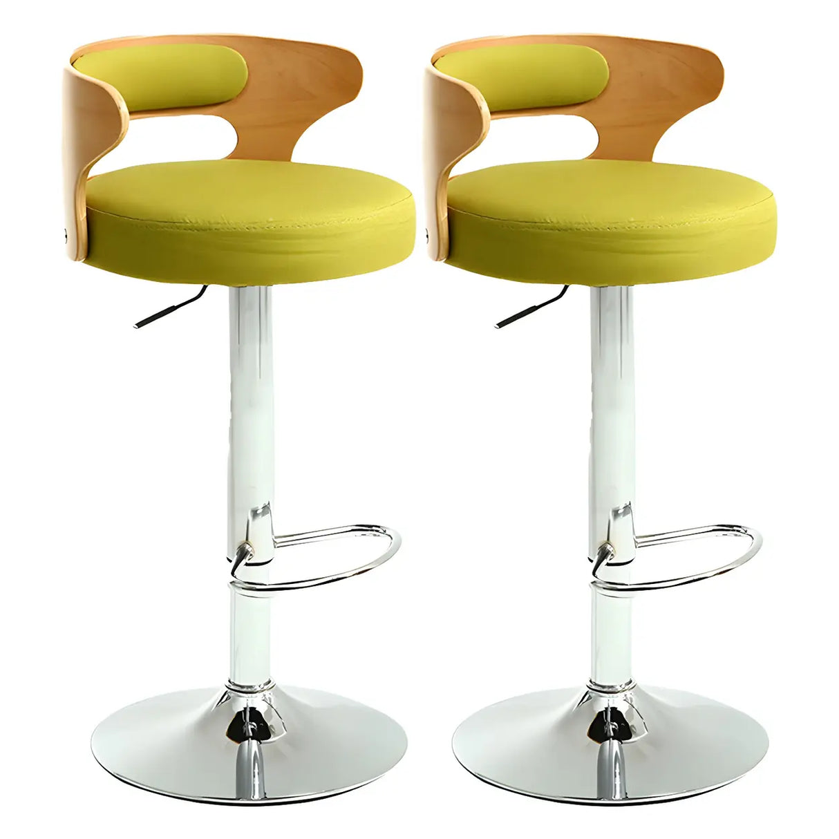 Round Adjustable Fabric Cotton Cushion Swivel Bar Stool Image - 56