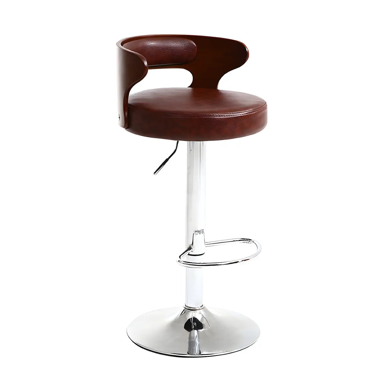 Round Adjustable Fabric Cotton Cushion Swivel Bar Stool Image - 65