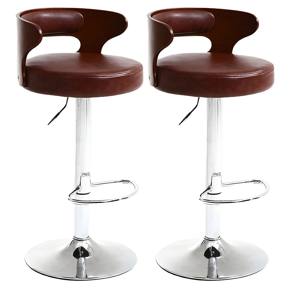 Round Adjustable Fabric Cotton Cushion Swivel Bar Stool Image - 66