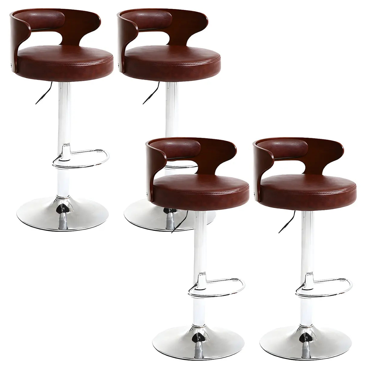 Round Adjustable Fabric Cotton Cushion Swivel Bar Stool Image - 67