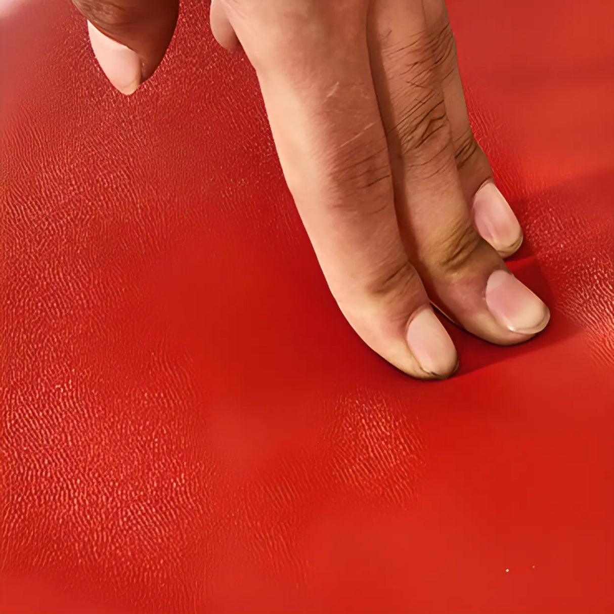 Round Armless Faux Leather Open Back Metal Dining Chair Image - 16