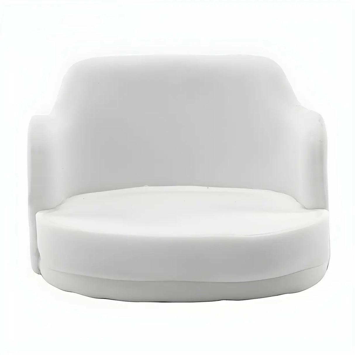 Round Leather Backrest Arm Black Iron Base Bar Stool Image - 12