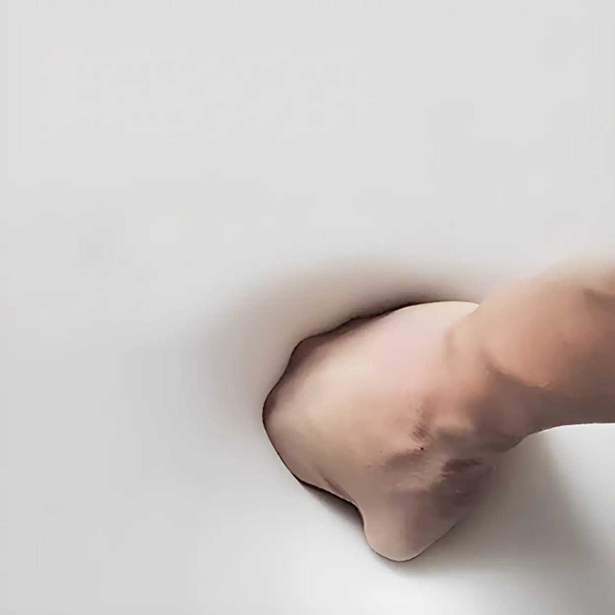 Round Leather Curved Back Metal Dining Chairs Grey Image - 6