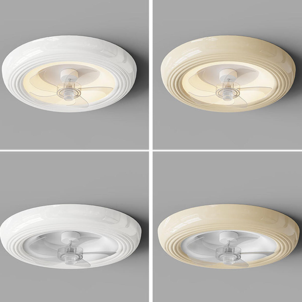 Round Living Room Stepless Dimming Ceiling Fan Light Image - 10