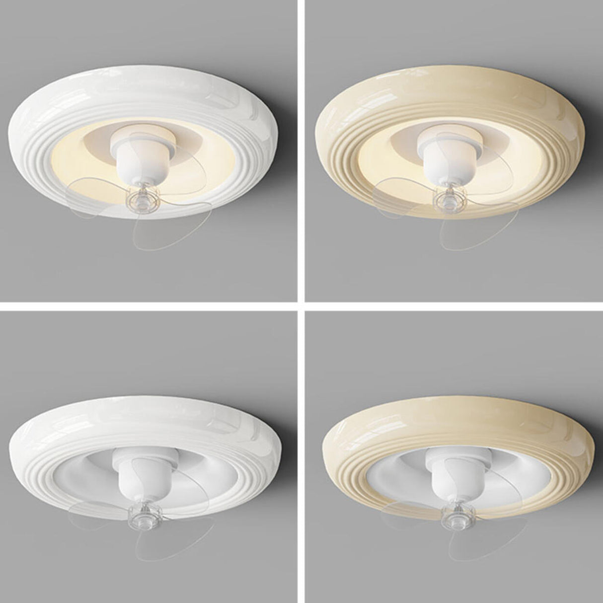 Round Living Room Stepless Dimming Ceiling Fan Light Image - 11